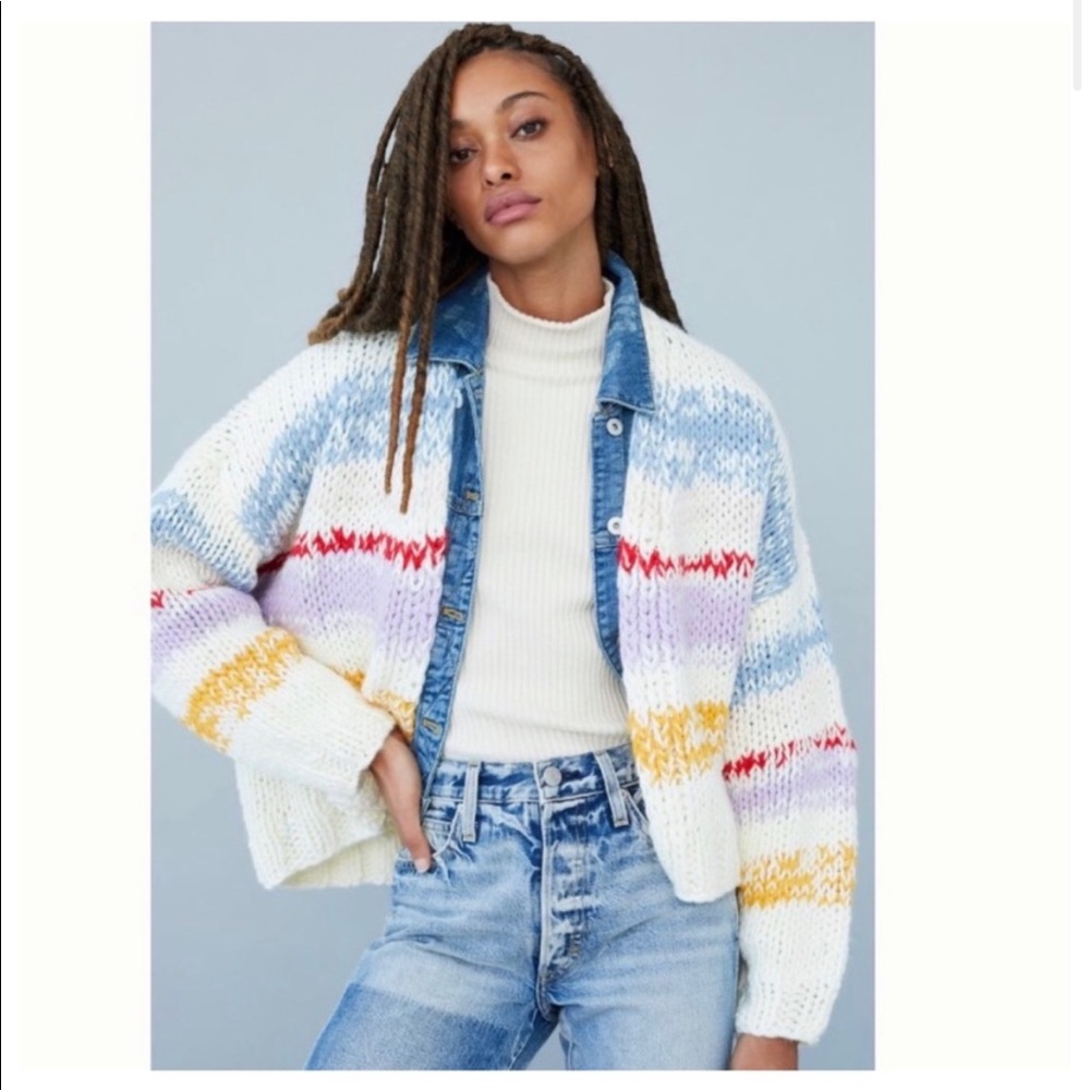 Handmade GRAZIA Anthropologie Chunky Knit Cardigan M/L